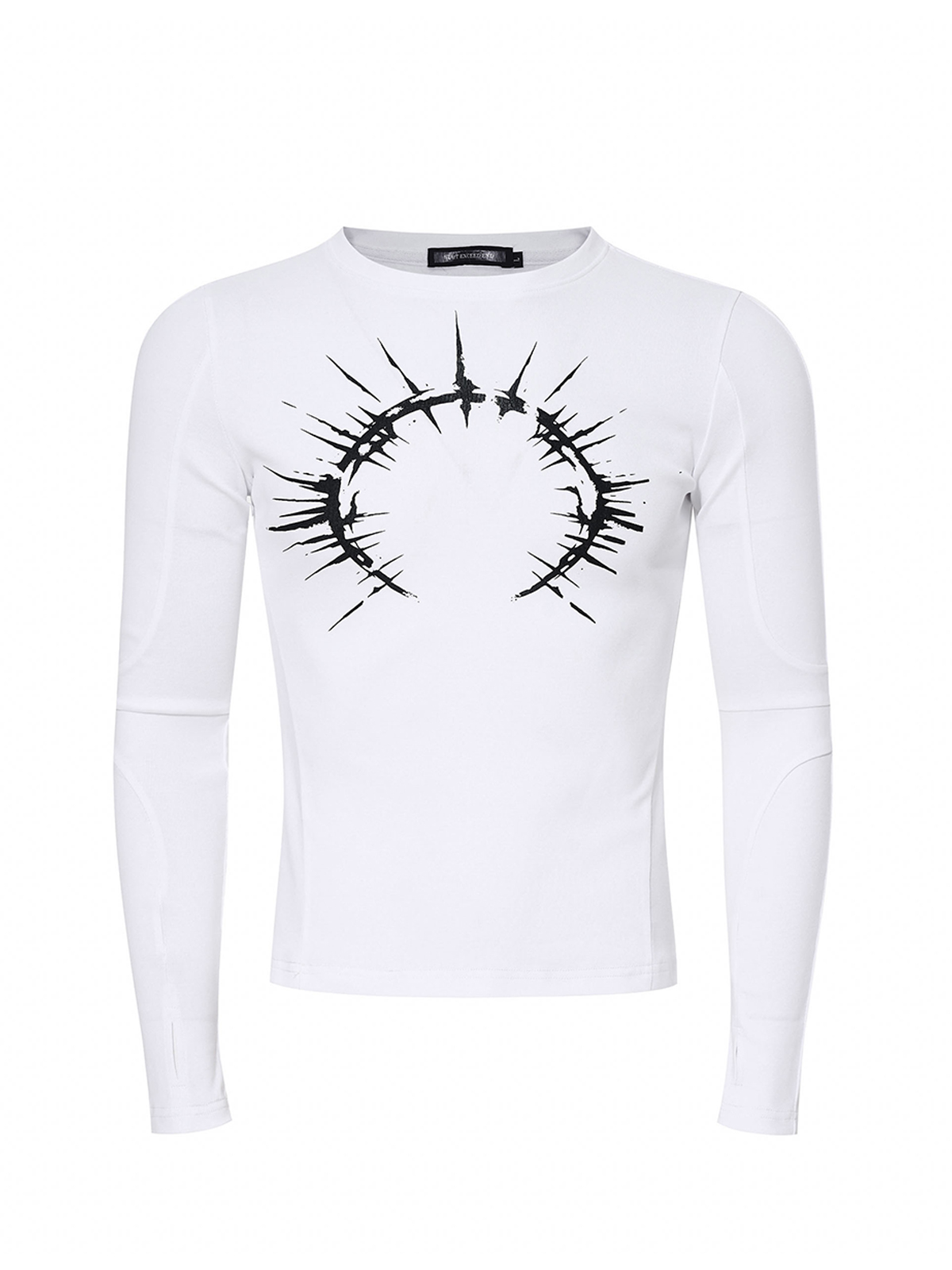 HALO GRAPHIC THUMBHOLE LONGSLEEVE-WHITE