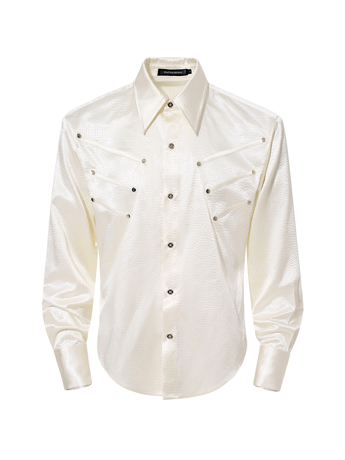 TEXTURED WESTERN HARDWARE SHIRT-PEARL WHITE