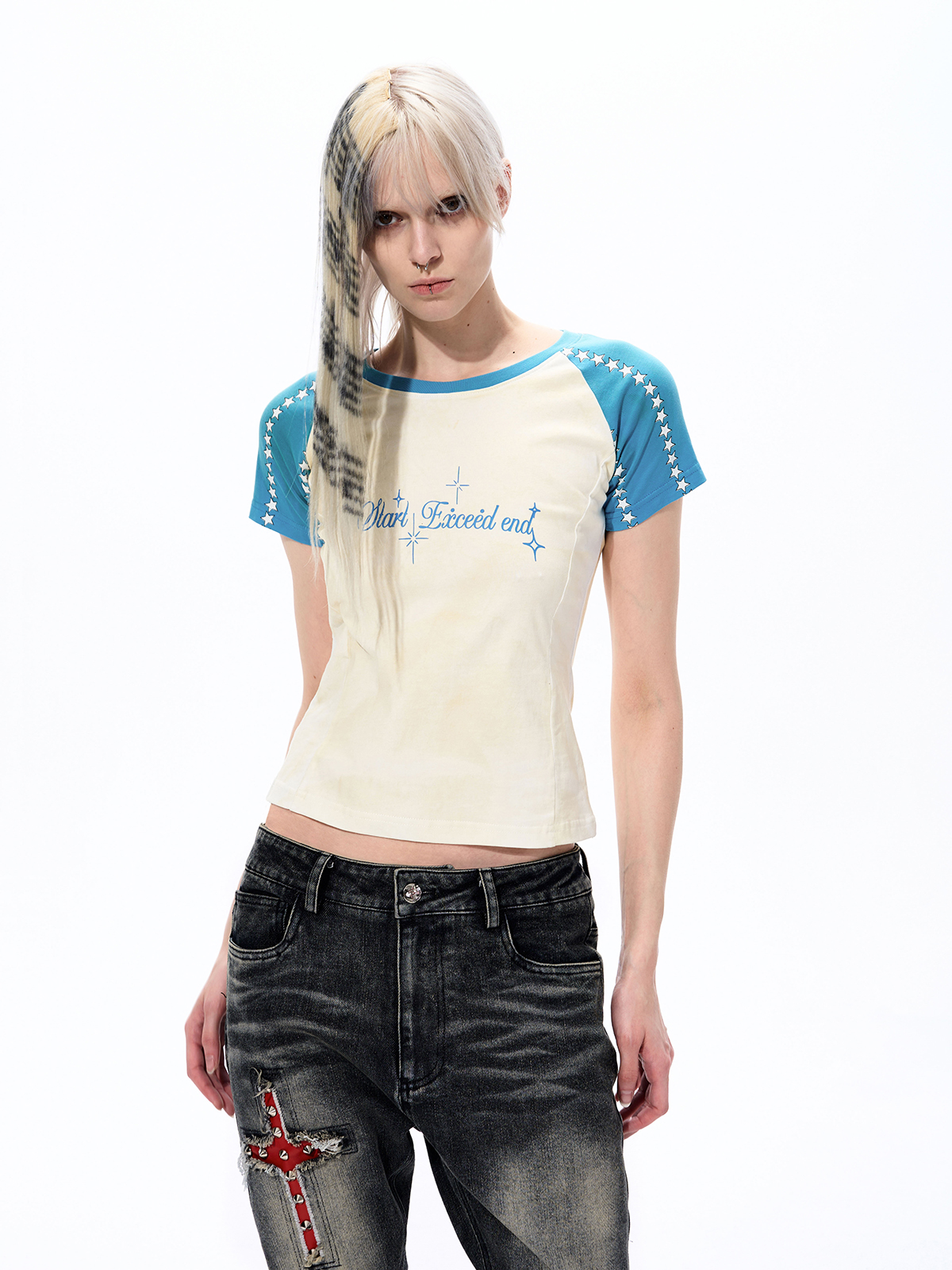 RETRO STAR GRAPHIC DIRTY WASH BABY TEE