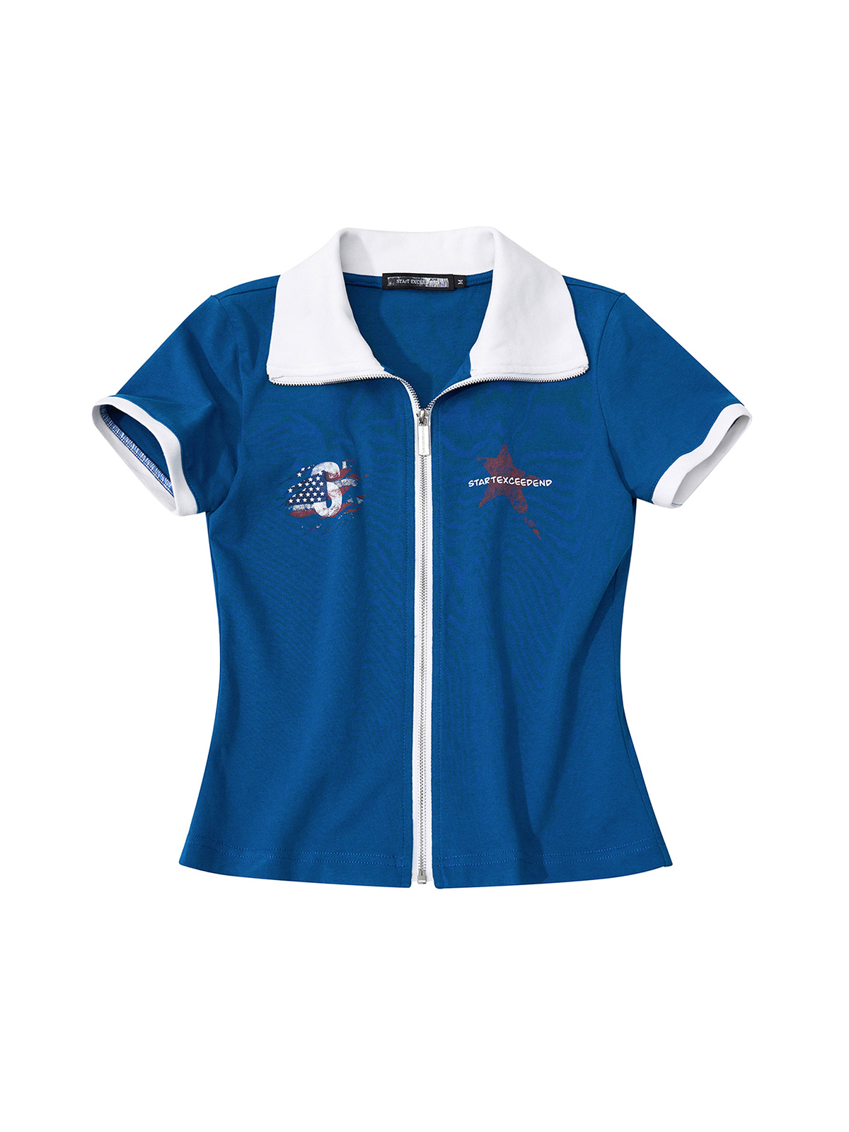 RETRO AMERICANA ZIP-UP FITTED TEE