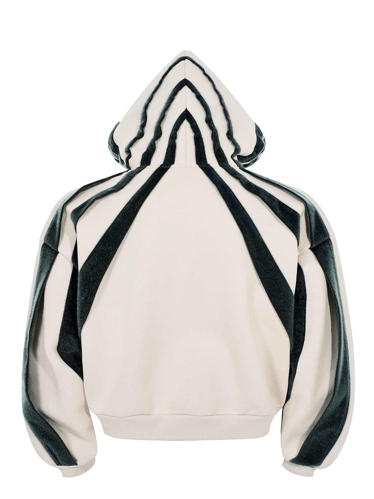 IVORY FOREST WEB CROPPED HOODIE