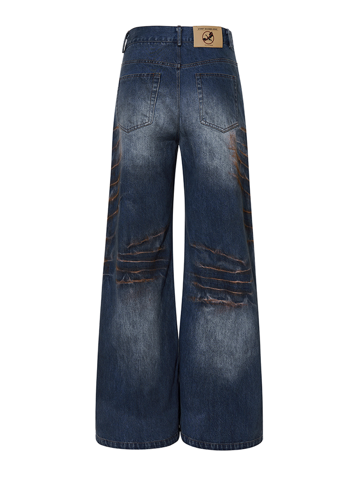 OXIDIZED WHISKER WIDE LEG DENIM-LIGHT BLUE