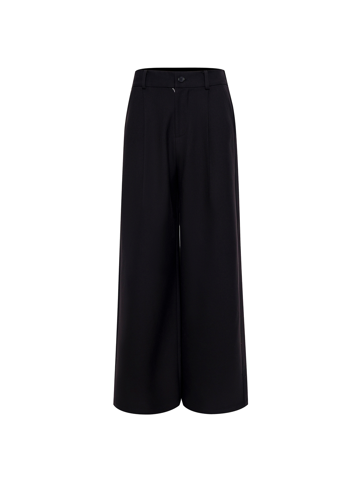 SCULPTED BROOCH-EMBELLISHED SUIT SET-BLACK