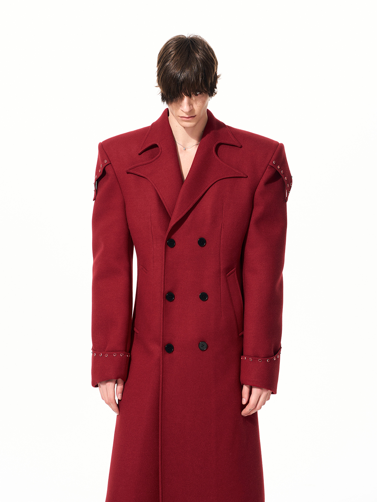 OXBLOOD IMPERIAL STRUCTURED COAT