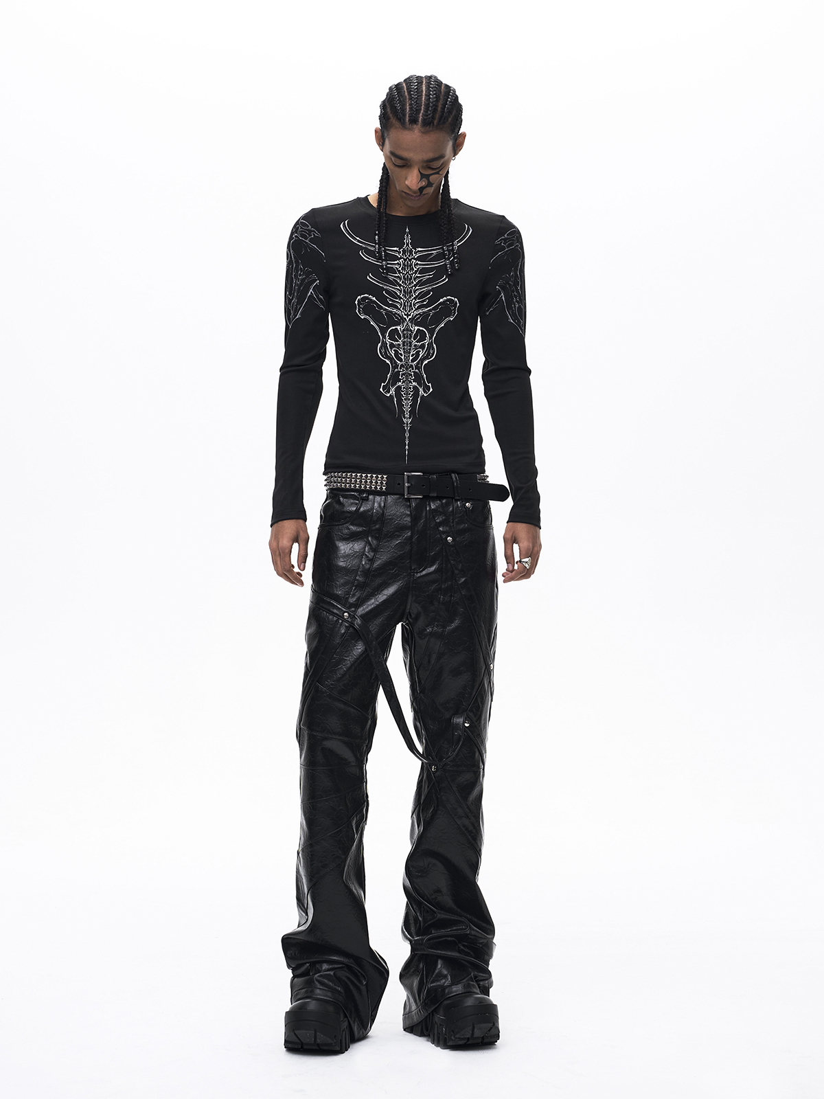 HORSE SKULL GRAPHIC LONG SLEEVE T-SHIRT