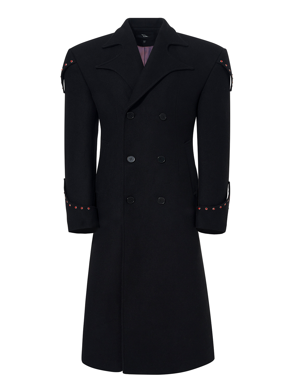 NOCTURNAL BLOOD-STUD STRUCTURED COAT