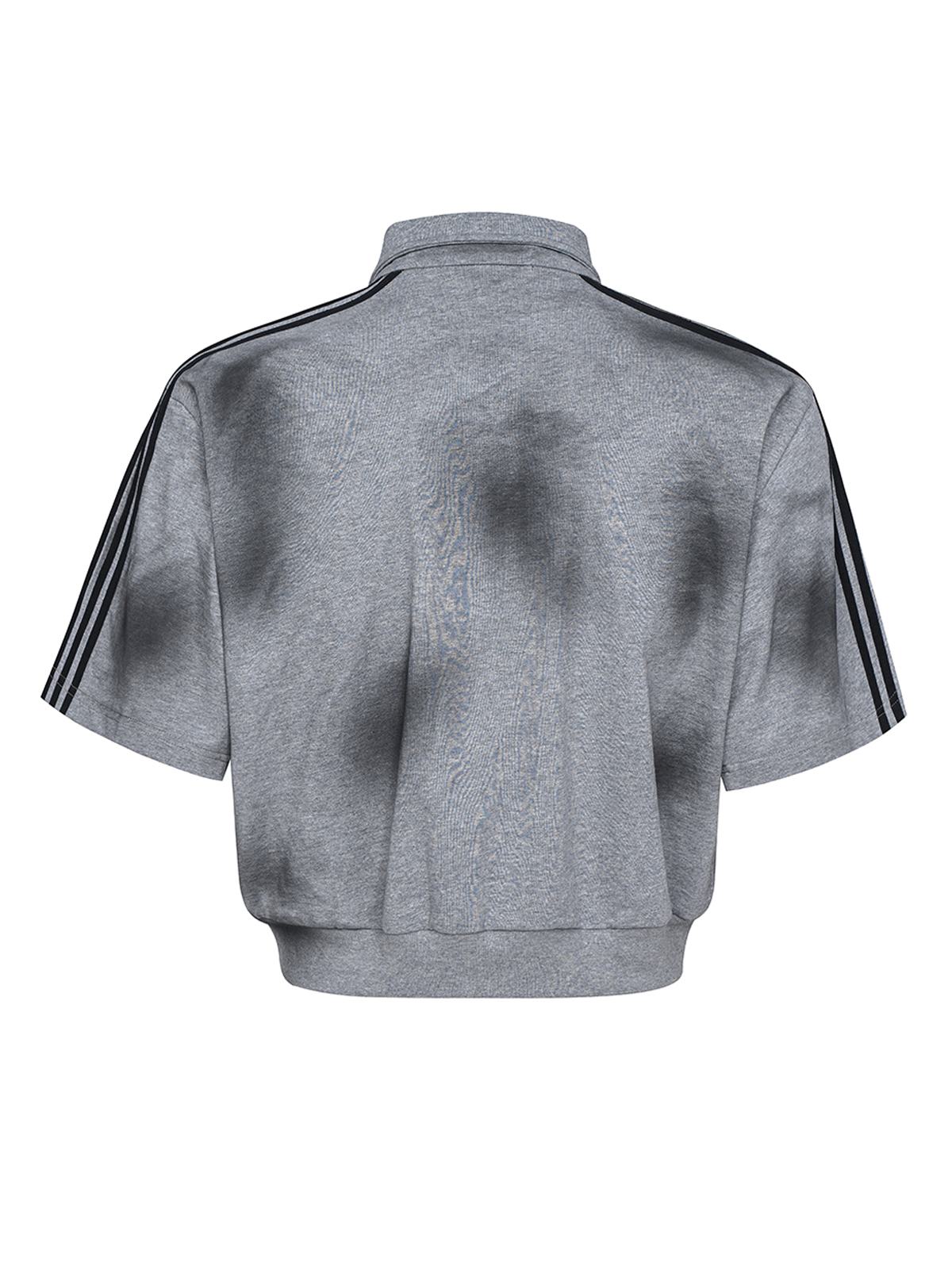DIRTY WASH EMBROIDERED TRACK SWEATSHIRT-GREY