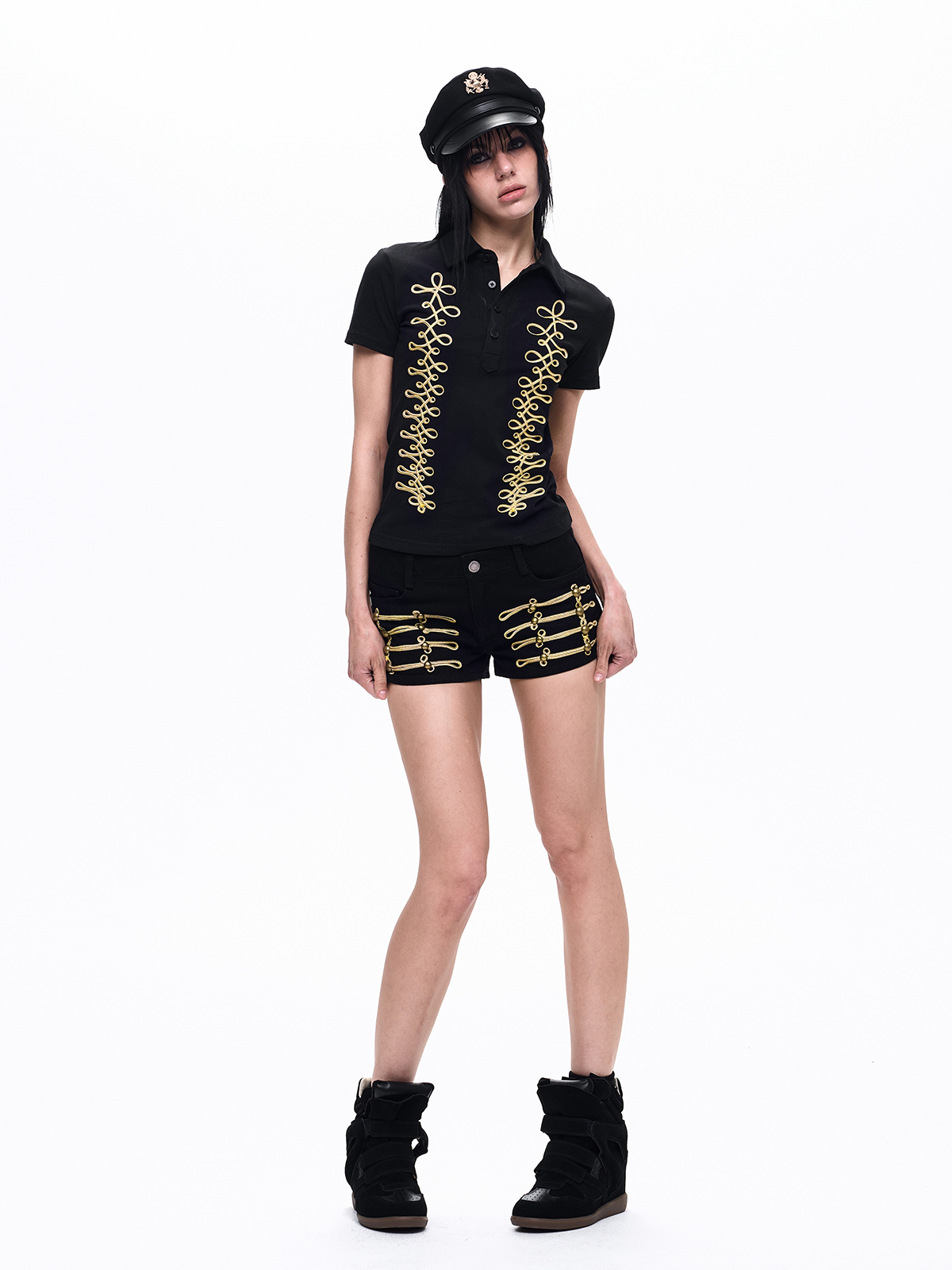 NAPOLEONIC BRAIDED POLO SHIRT