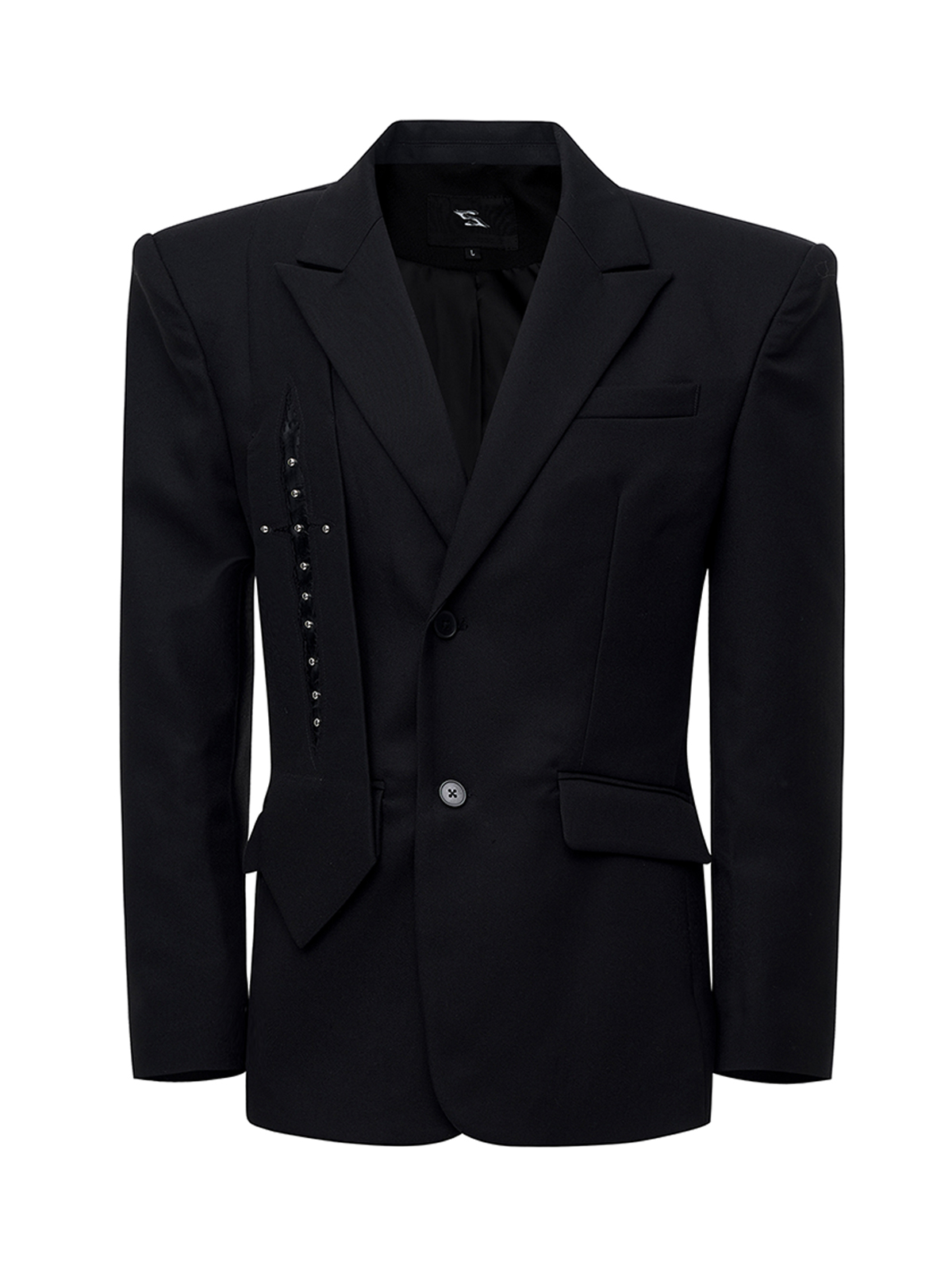 STUDDED CROSS TAILORED BLAZER