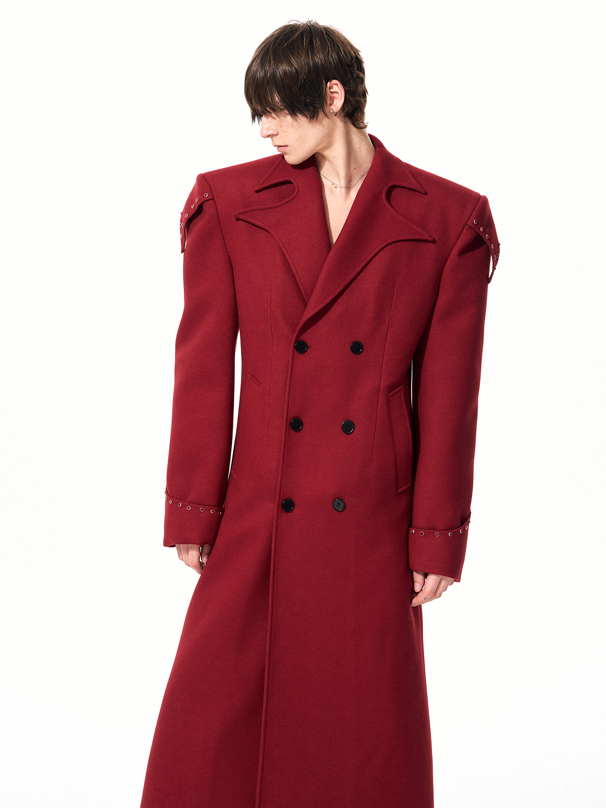OXBLOOD IMPERIAL STRUCTURED COAT