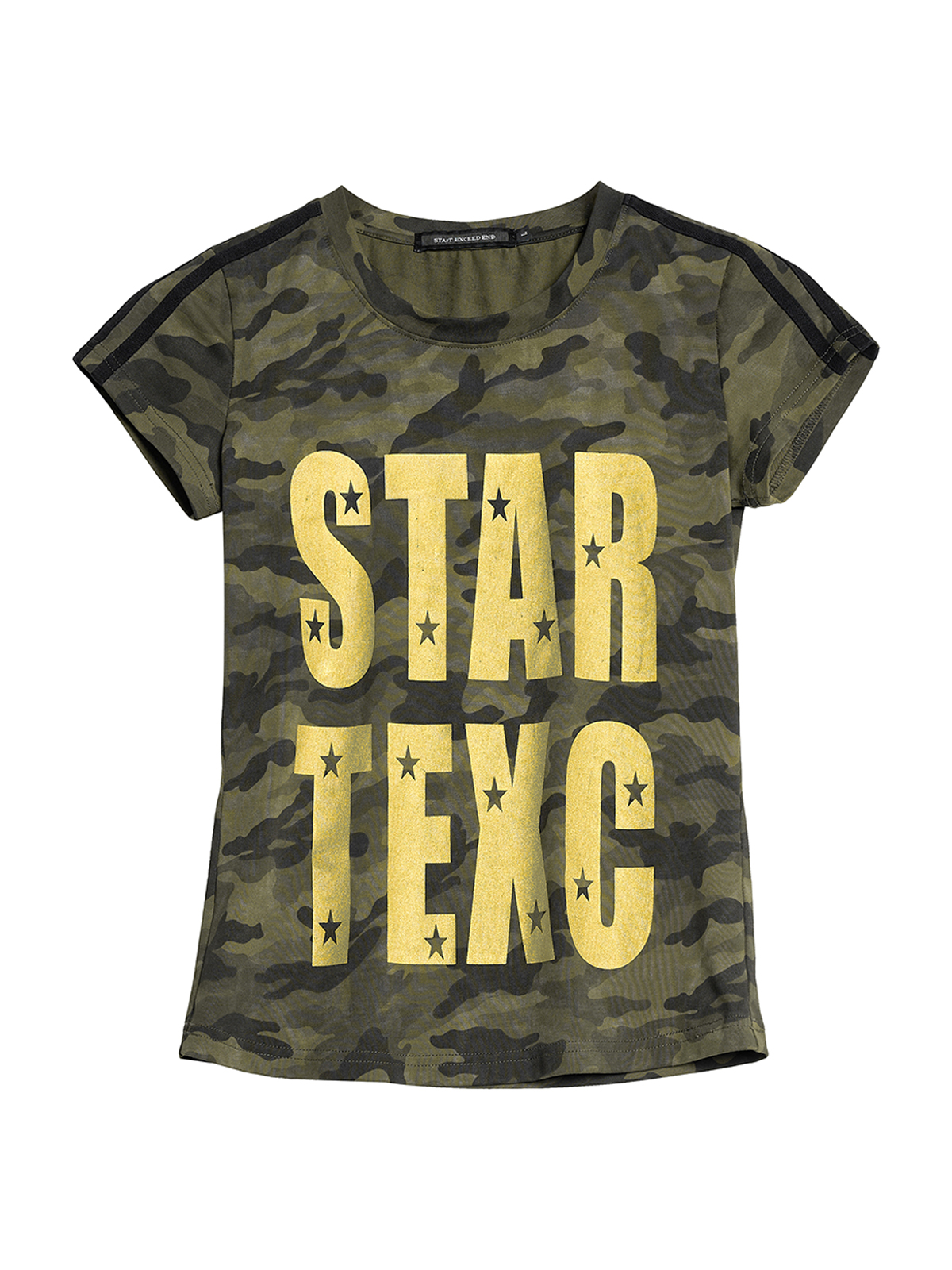 METALLIC GRAPHIC CAMO FITTED TEE