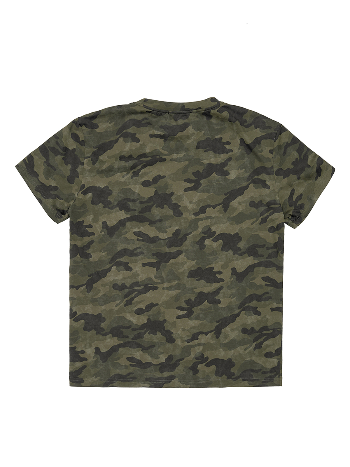 GOLD FOIL TYPOGRAPHY CAMO TEE