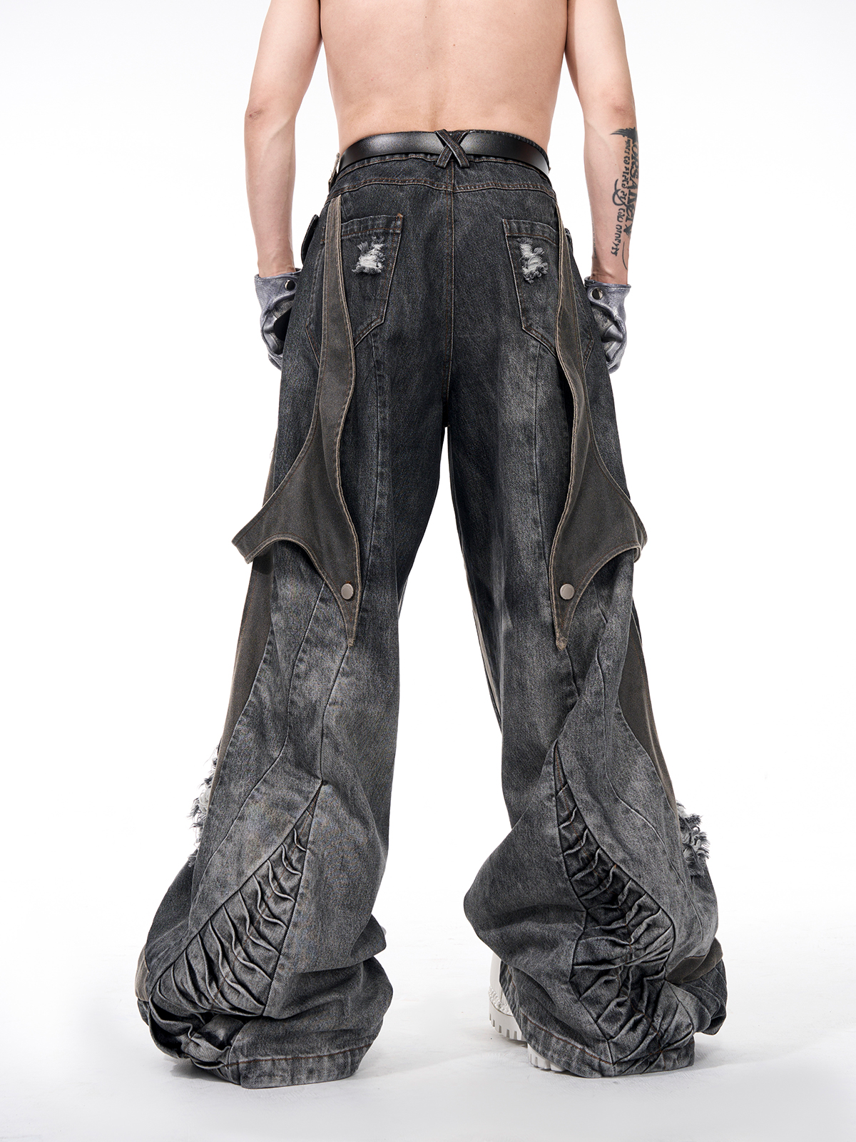 CRIMSON ROOT DECONSTRUCTED DENIM SET-START EXCEED END