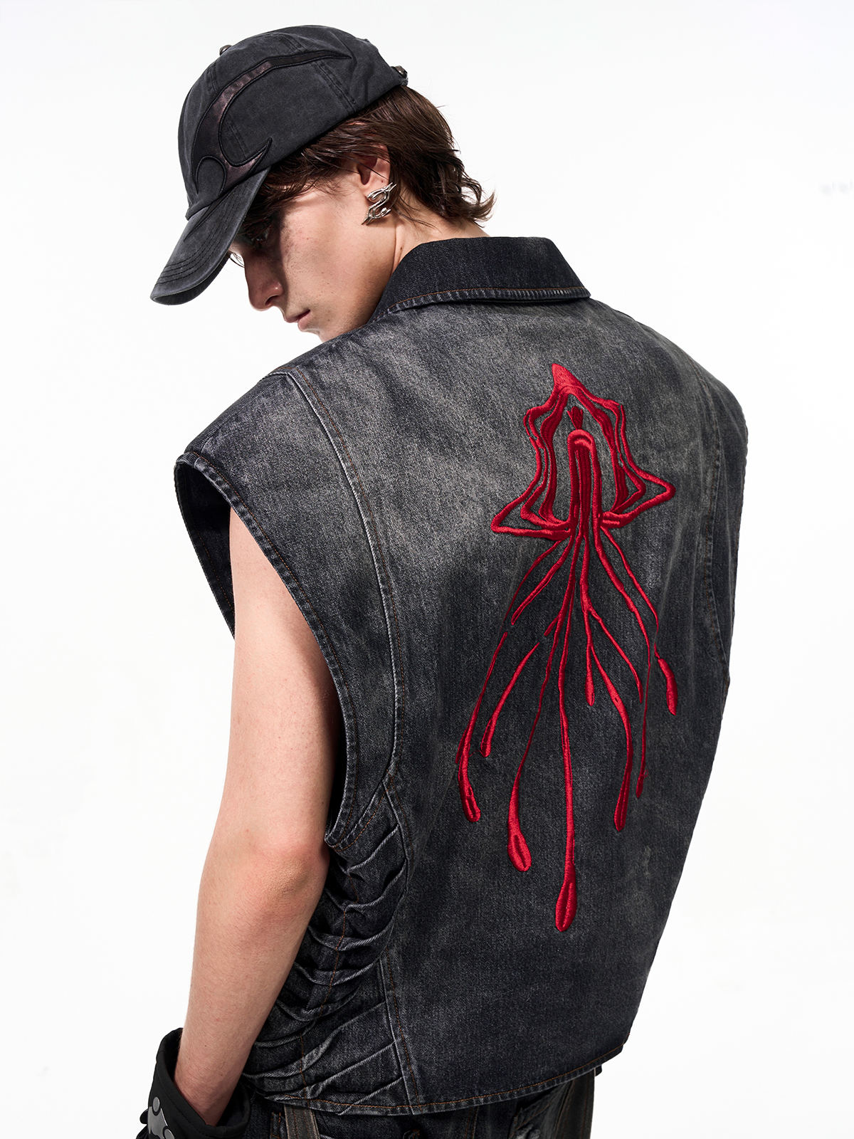 CRIMSON ROOT DECONSTRUCTED DENIM SET-START EXCEED END