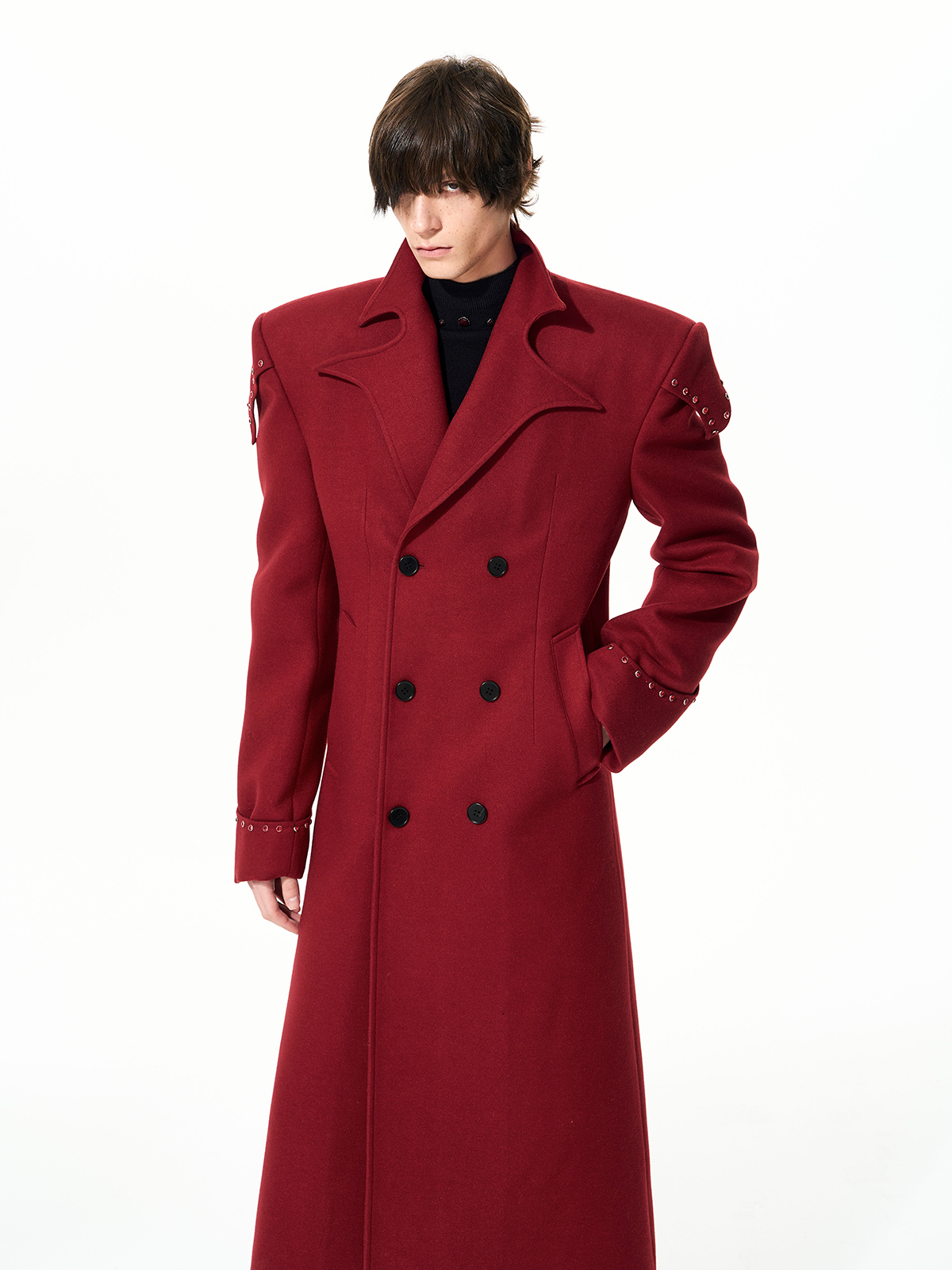 OXBLOOD IMPERIAL STRUCTURED COAT