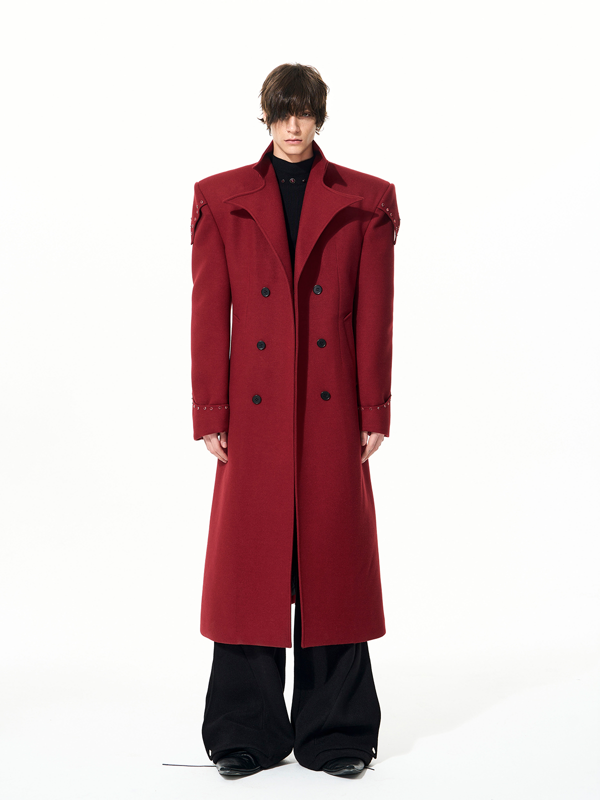 OXBLOOD IMPERIAL STRUCTURED COAT