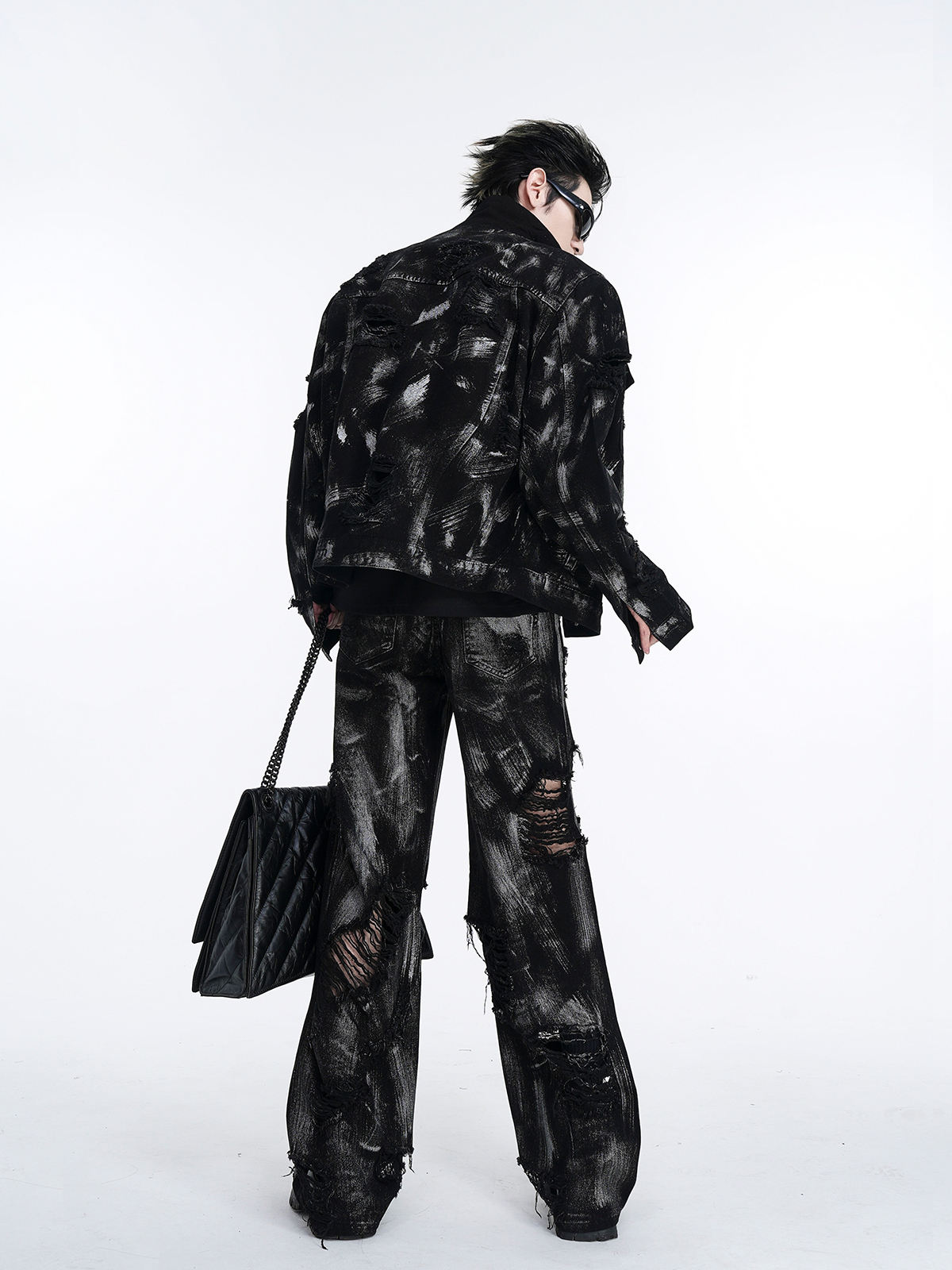 DESTROYED BRUSHED DENIM SET