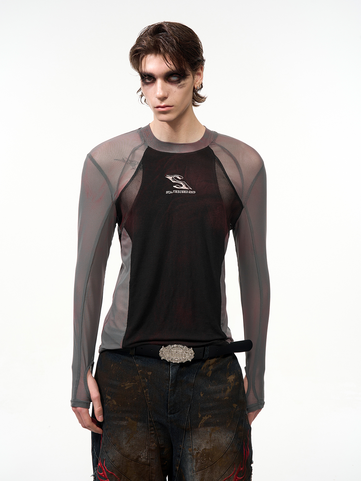 SHADOW MESH HYBRID LONG SLEEVE-START EXCEED END