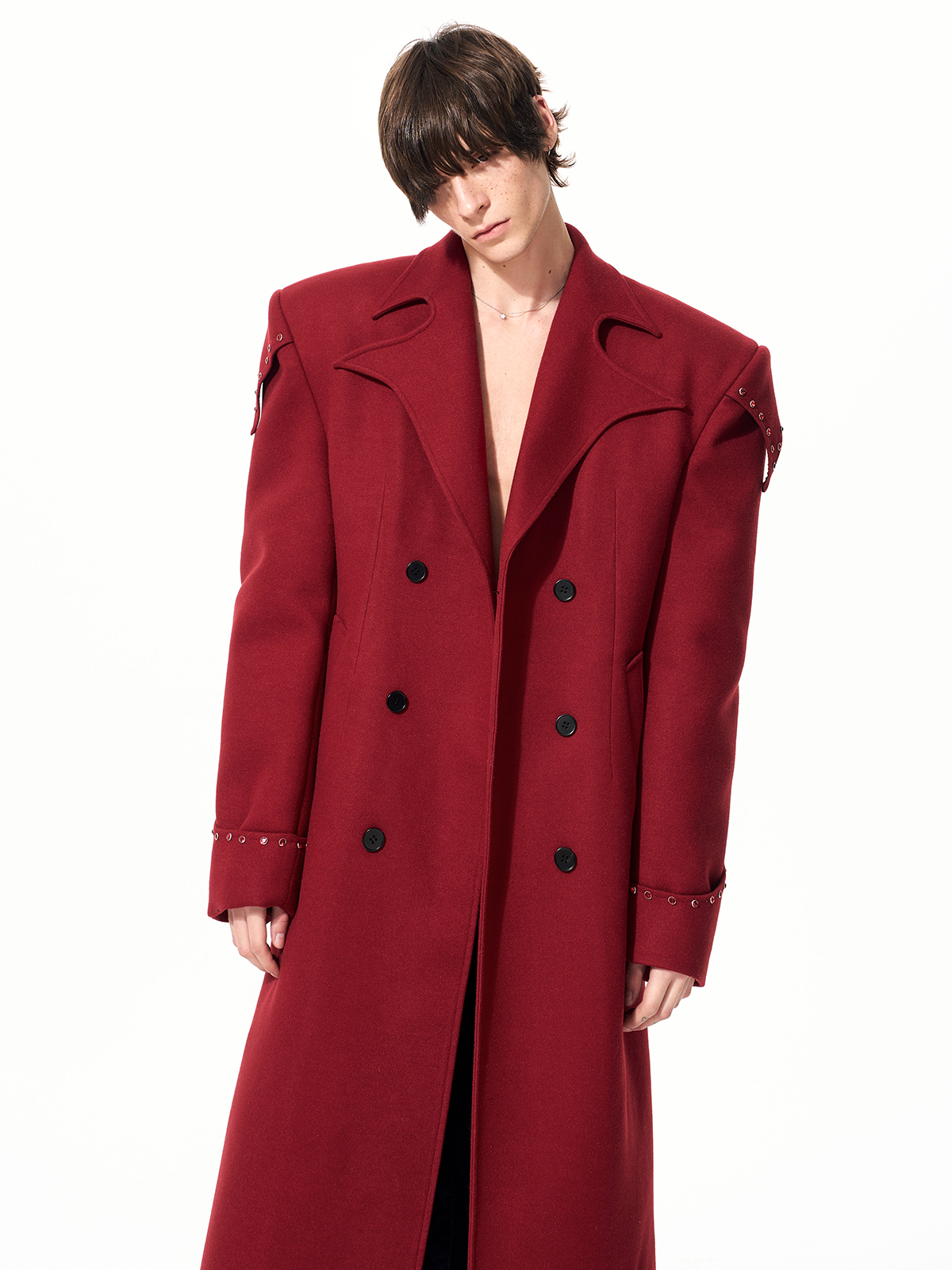 OXBLOOD IMPERIAL STRUCTURED COAT