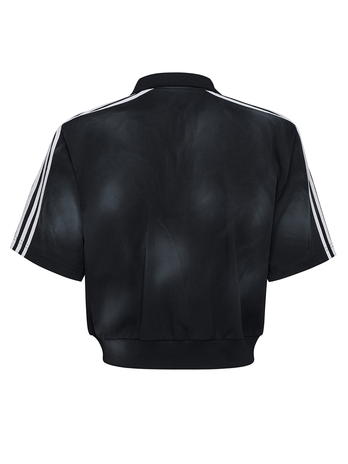 DIRTY WASH EMBROIDERED TRACK SWEATSHIRT-BLACK