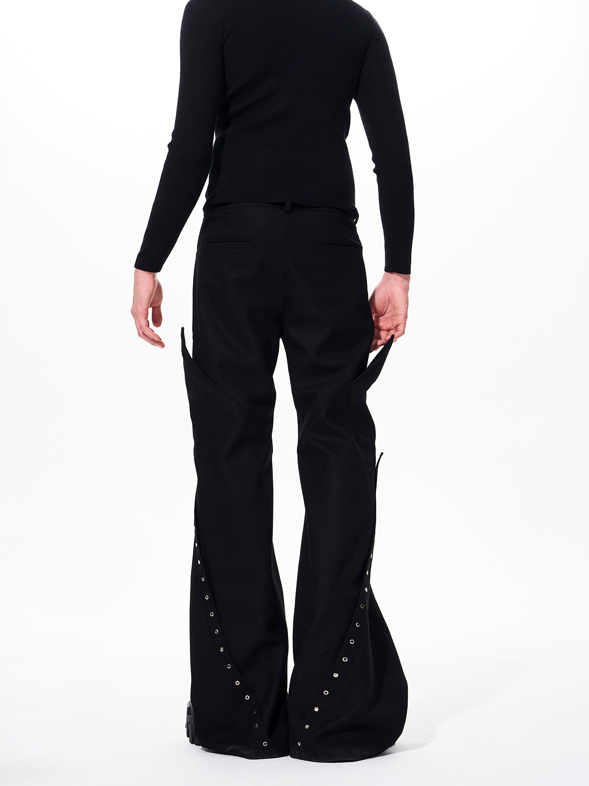 RIVET STRUCTURED CROPPED JACKET & FLARED PANTS SET