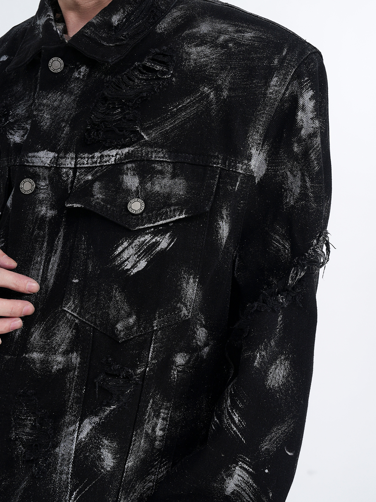 DESTROYED BRUSHED DENIM SET