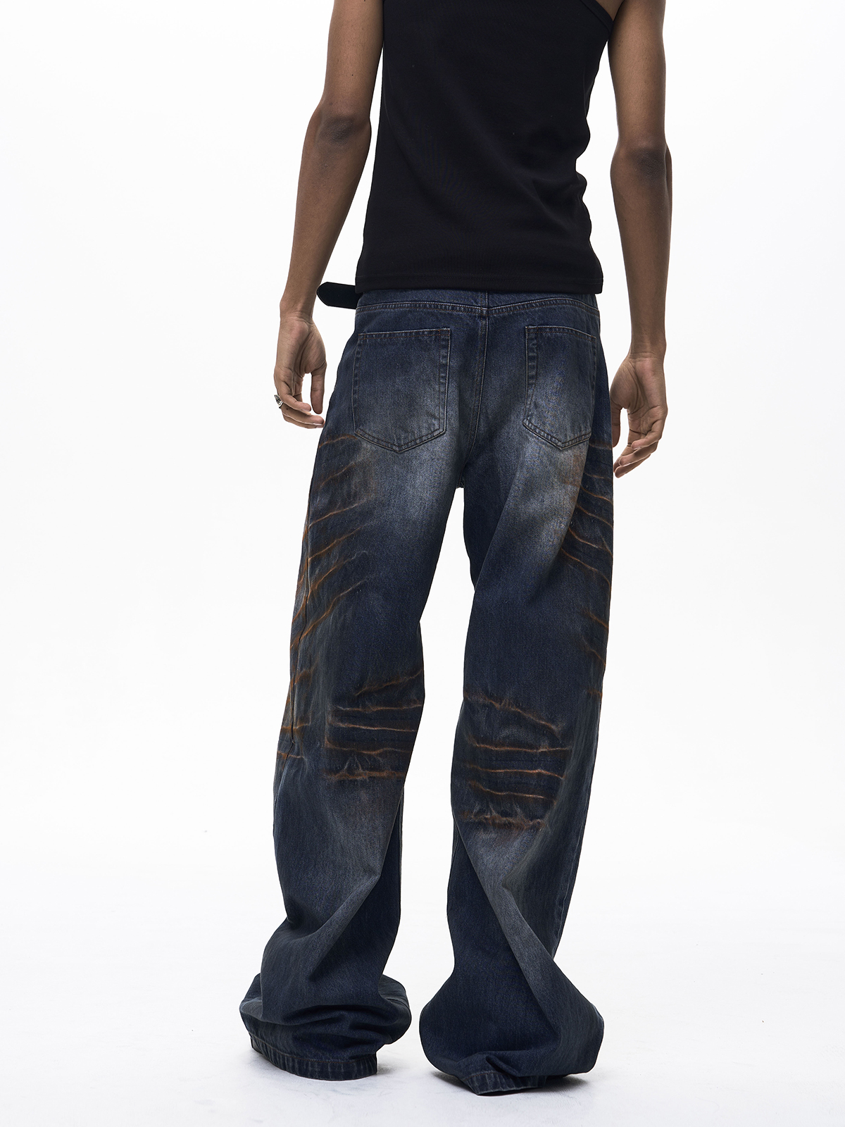 OXIDIZED WHISKER WIDE LEG DENIM-LIGHT BLUE