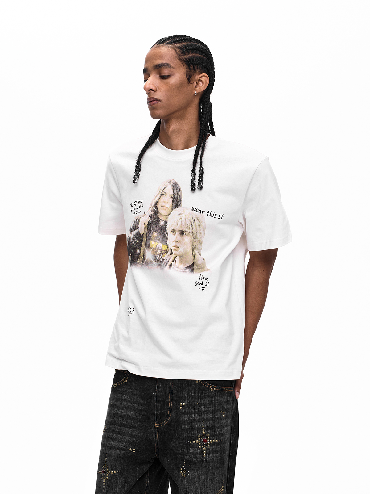 VINTAGE PORTRAIT GRAFFITI GRAPHIC TEE