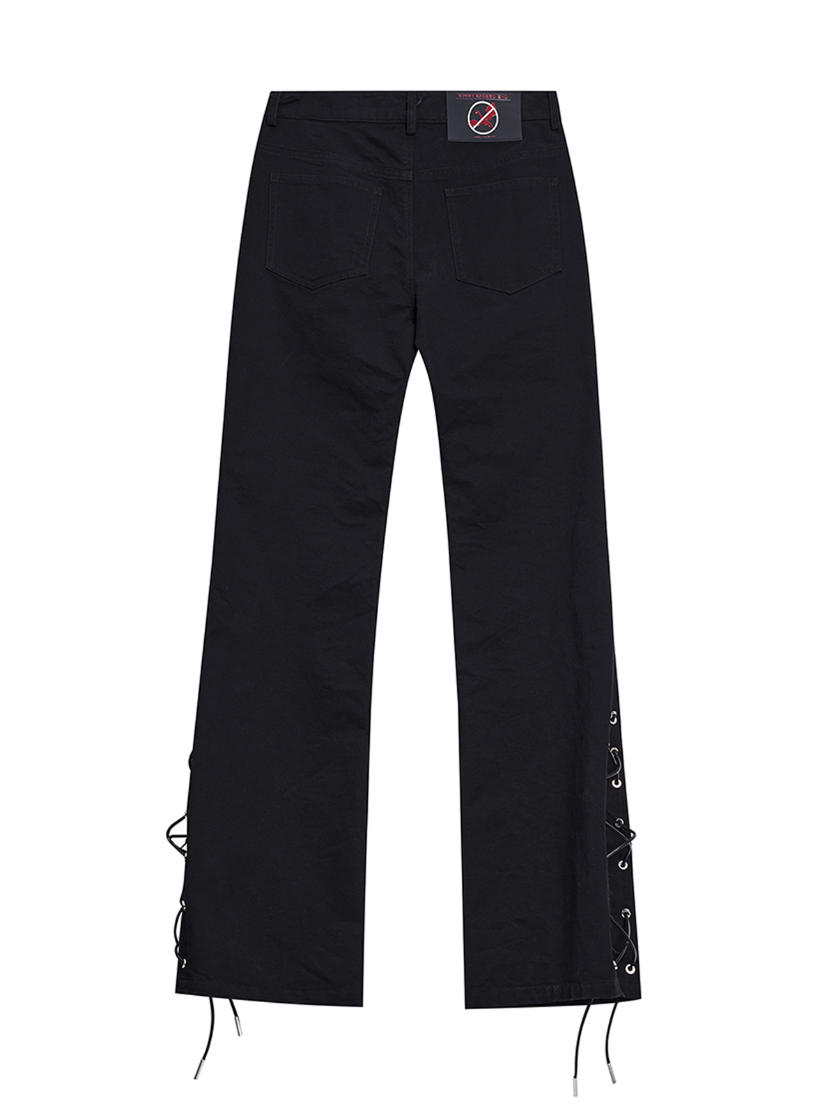 CROSS LACE-UP FLARE PANTS