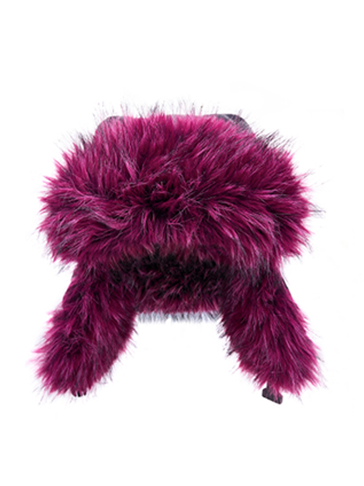 ROSE RED LEATHER FUR TRAPPER