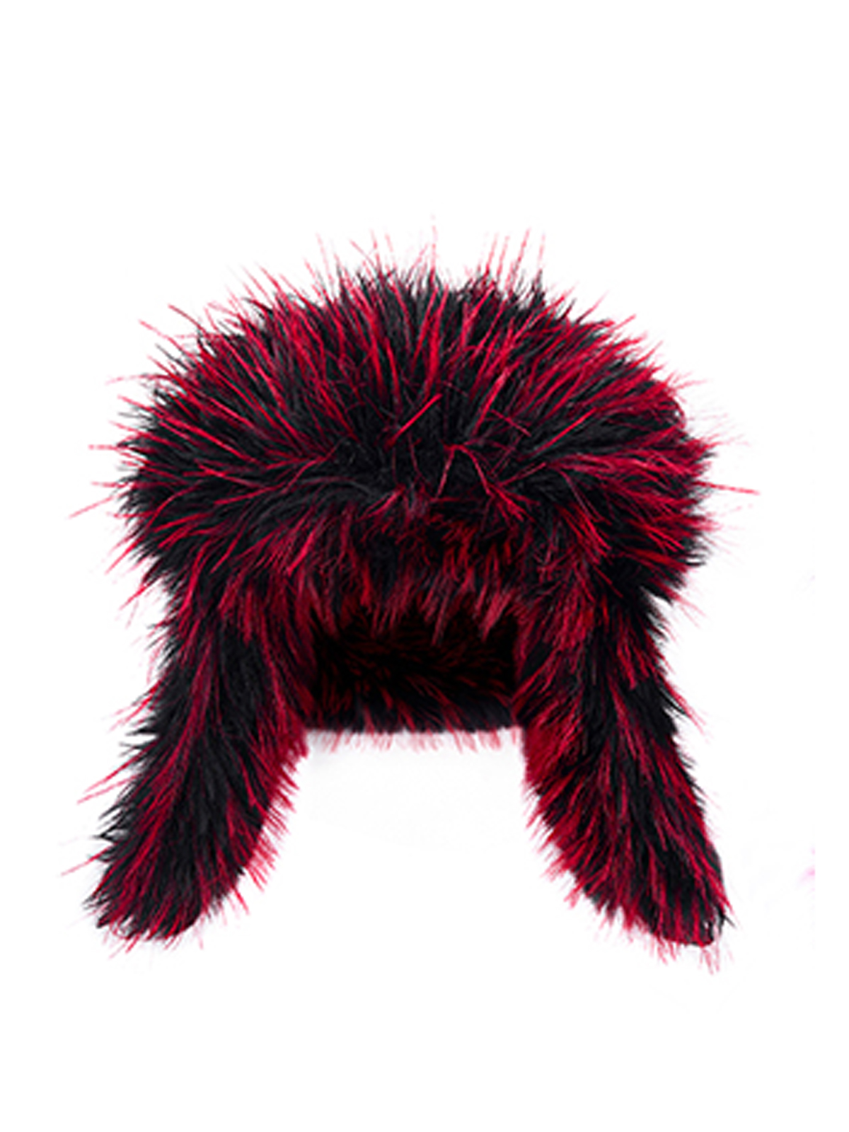 BURGUNDY LEATHER FUR TRAPPER