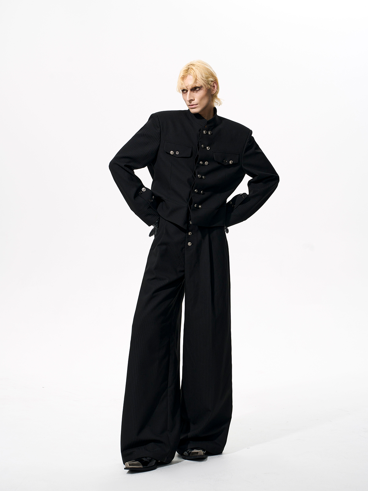 OBSIDIAN COMMANDER CROPPED SUIT SET-START EXCEED END