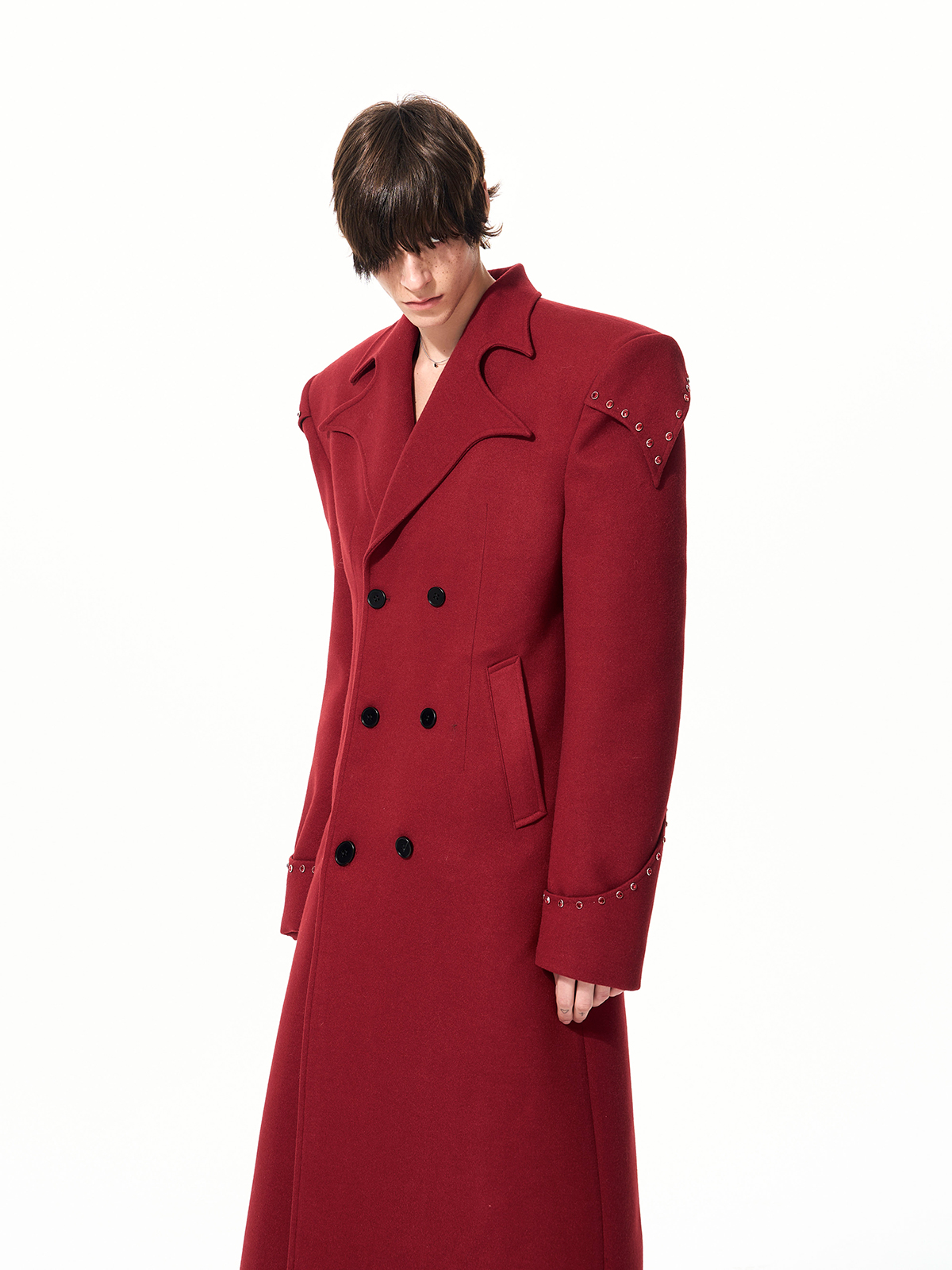 OXBLOOD IMPERIAL STRUCTURED COAT