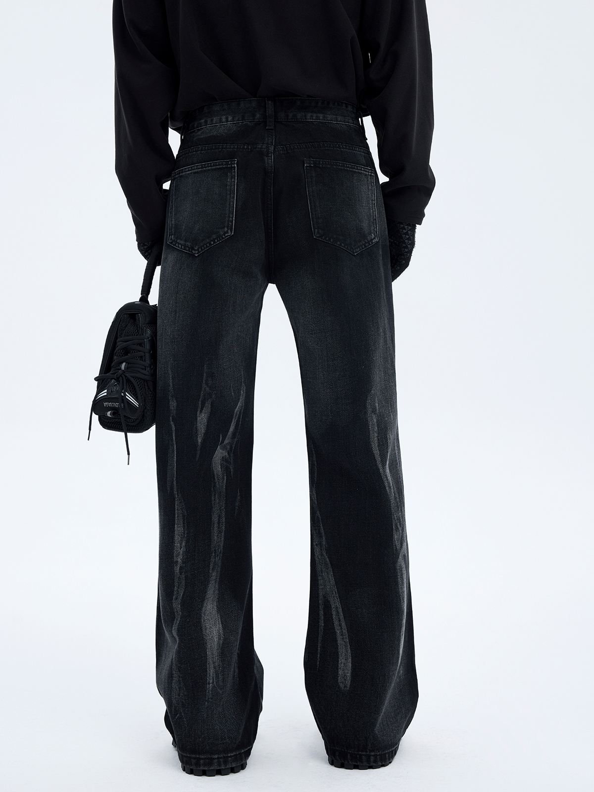 GRADIENT VINTAGE WASH WIDE LEG DENIM