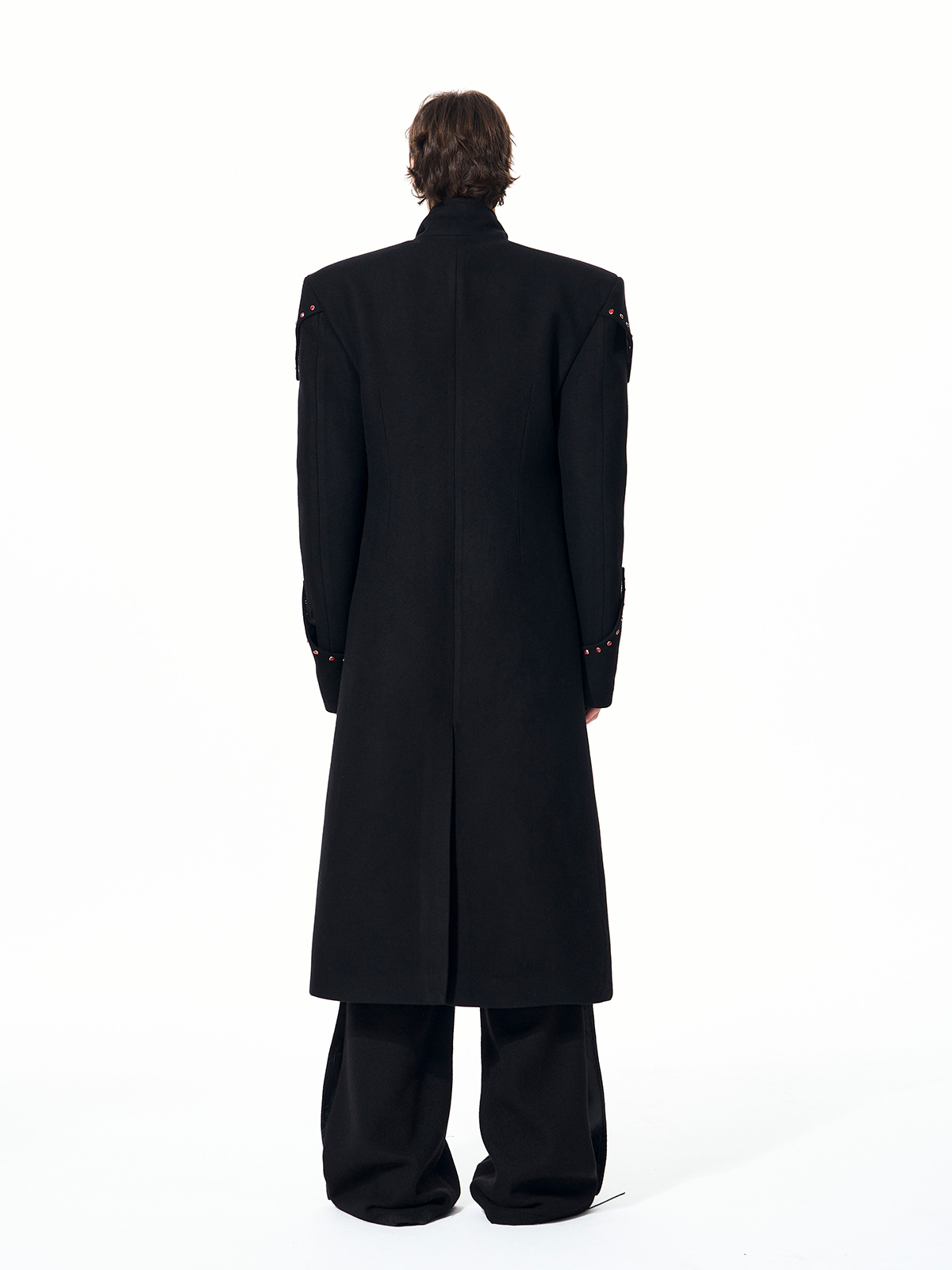 NOCTURNAL BLOOD-STUD STRUCTURED COAT