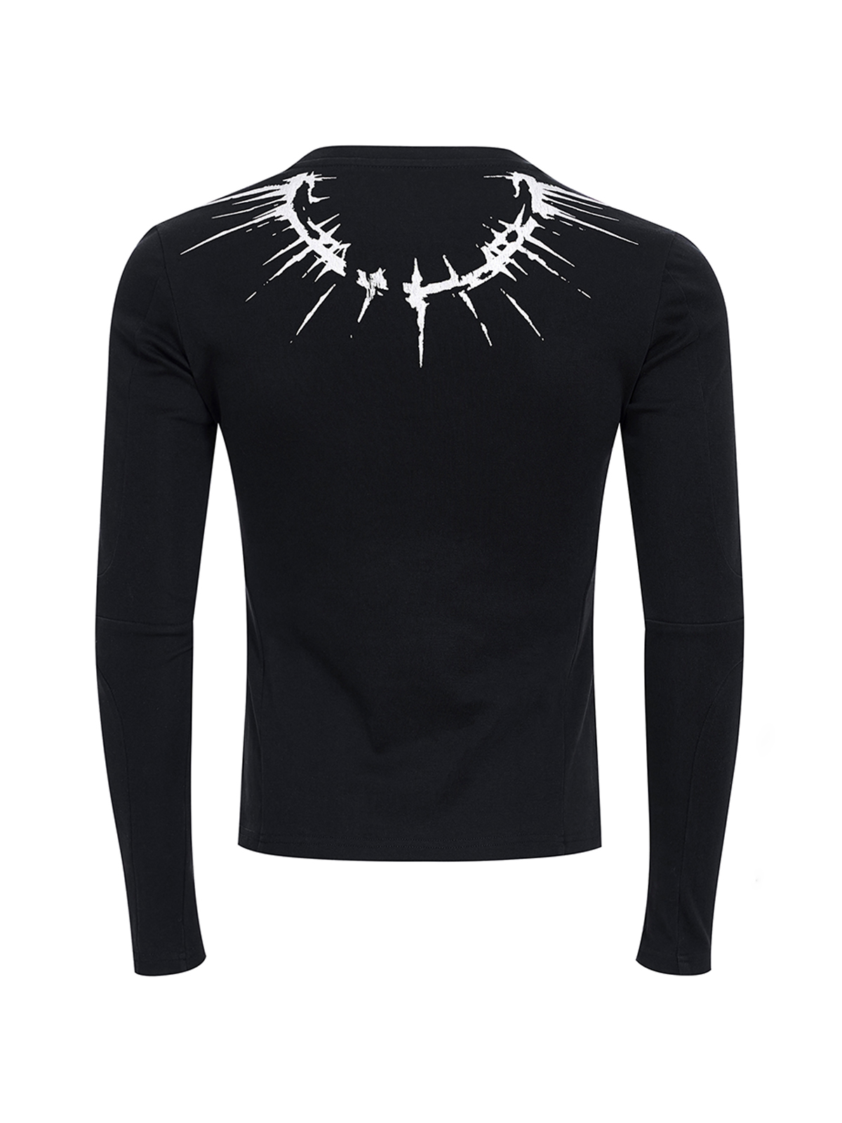 METALLIC HALO GRAPHIC THUMBHOLE LONGSLEEVE-BLACK