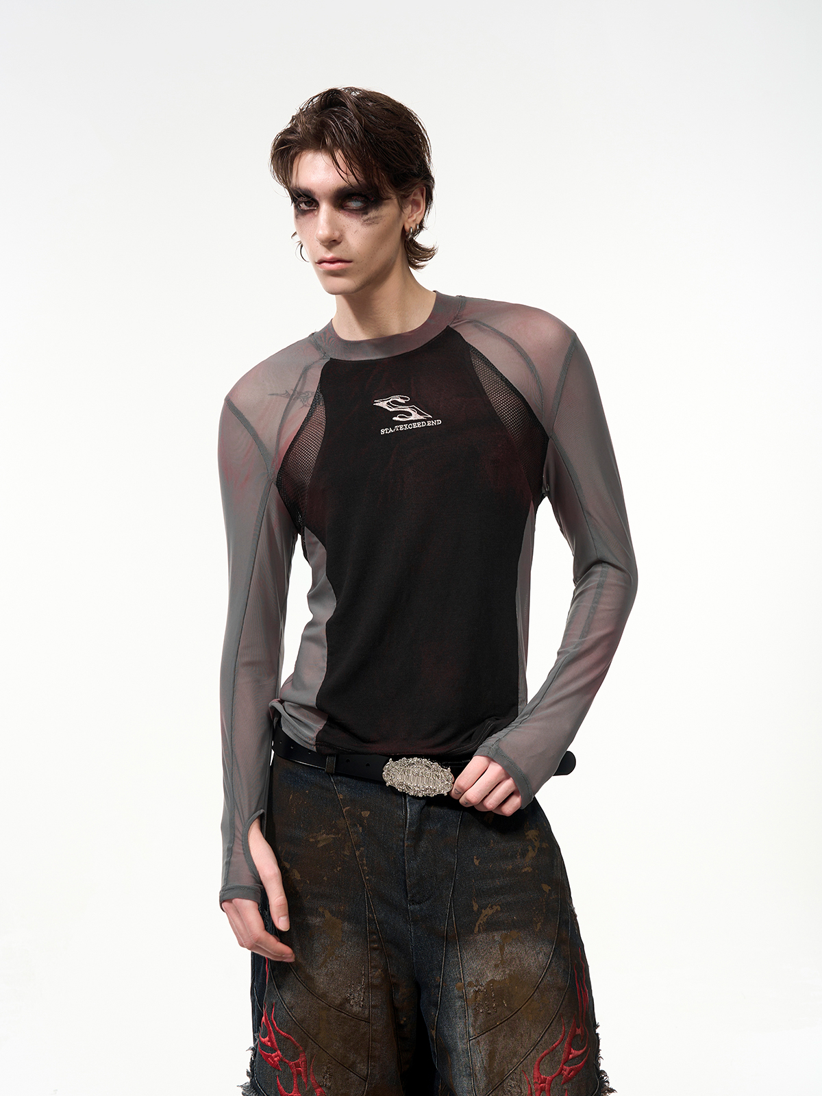 SHADOW MESH HYBRID LONG SLEEVE-START EXCEED END