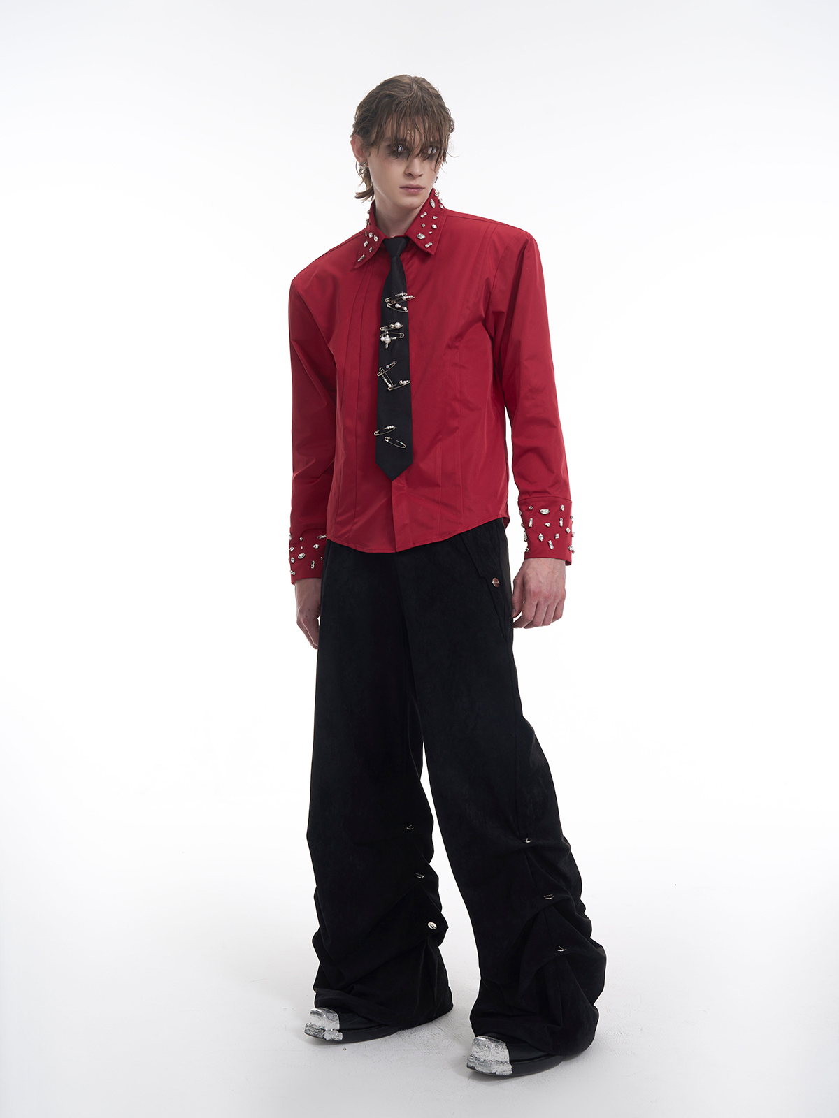 SUEDE-TEXTURE STACKED ARMOR SET-START EXCEED END