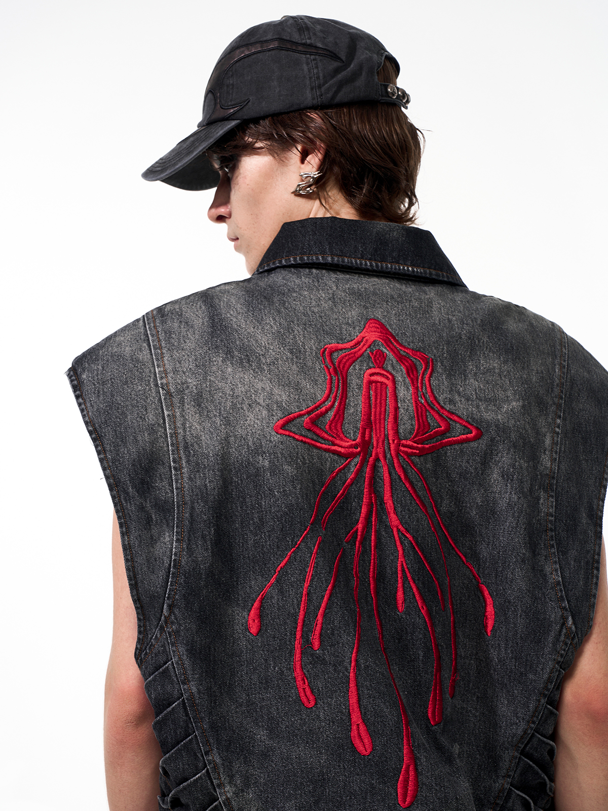 CRIMSON ROOT DECONSTRUCTED DENIM SET-START EXCEED END