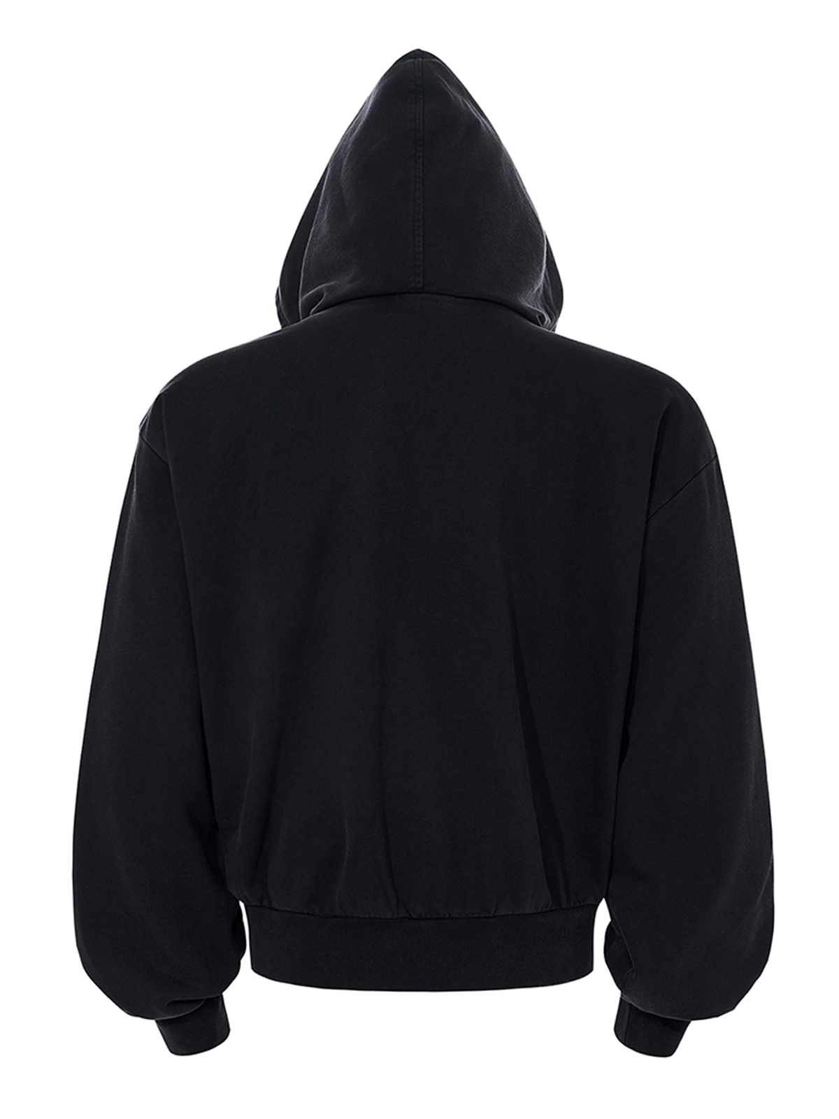 DISTRESSED CREST EMBROIDERY BALACLAVA HOODIE