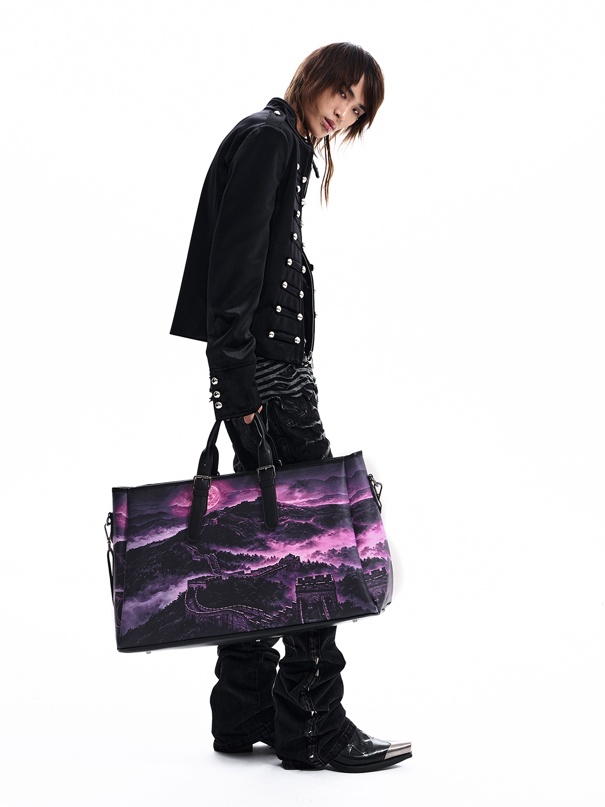 MISTY MOUNTAIN PRINT TOTE BAG