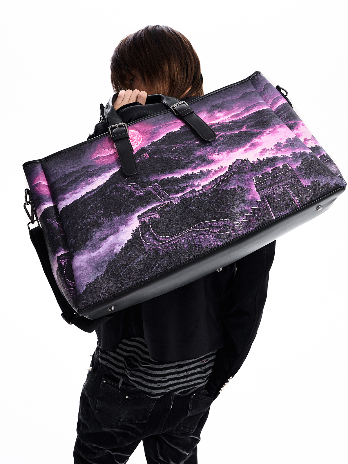MISTY MOUNTAIN PRINT TOTE BAG