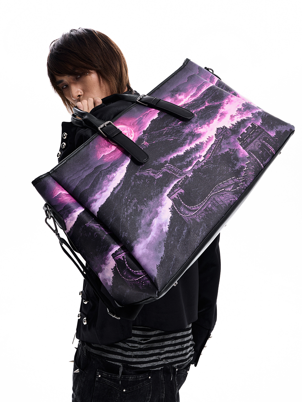 MISTY MOUNTAIN PRINT TOTE BAG