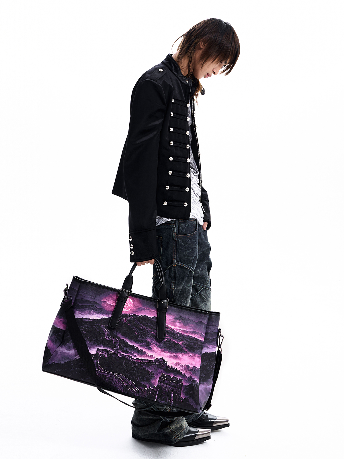 MISTY MOUNTAIN PRINT TOTE BAG