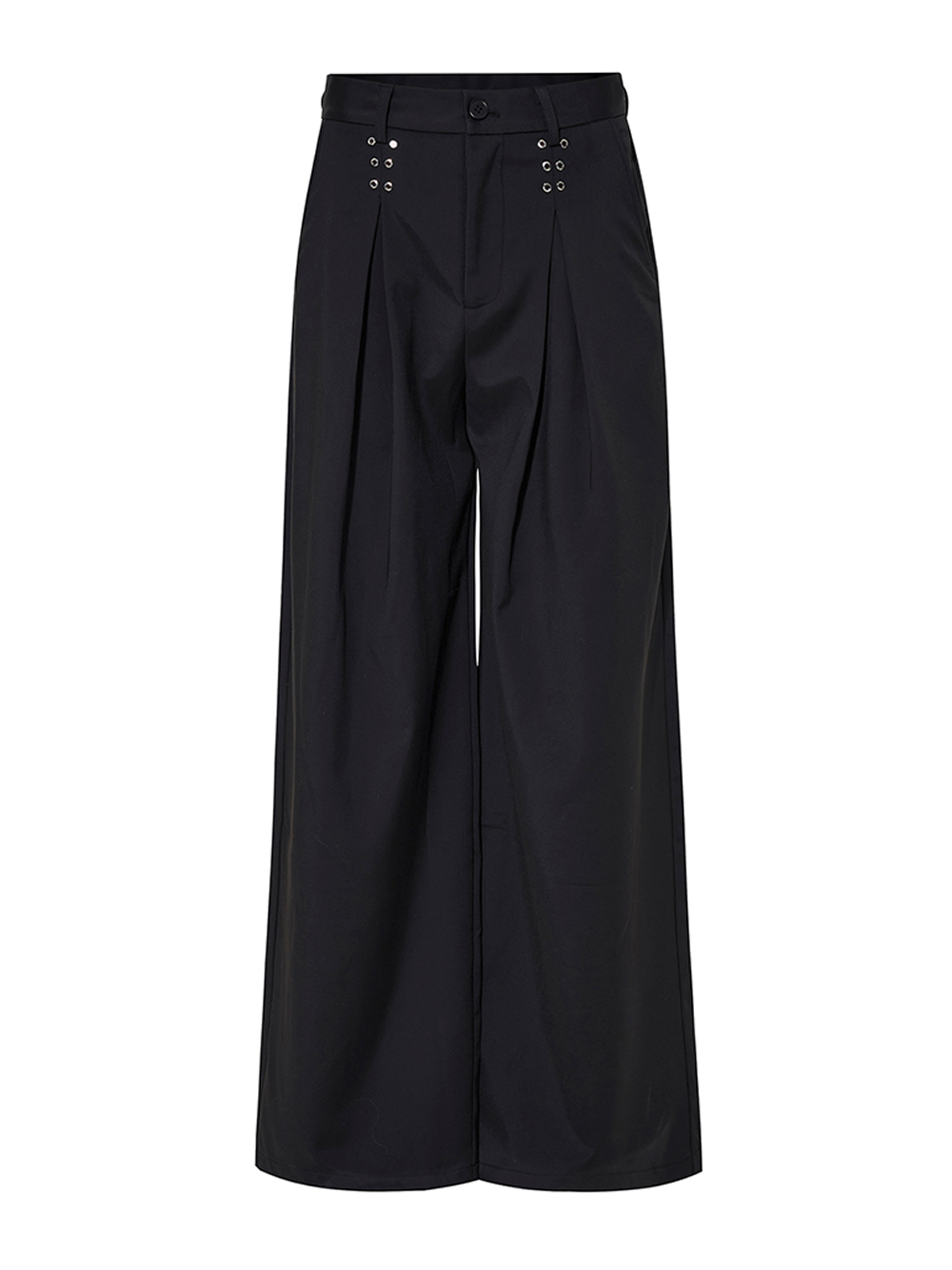 Black Cinched Waist Studded Suit Set | Dark Streetwear Tailoring