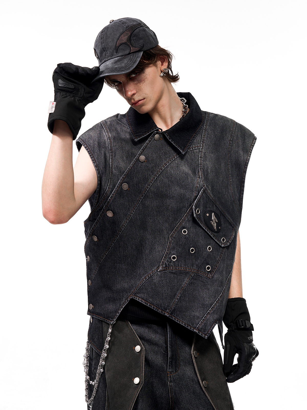 CRIMSON ROOT DECONSTRUCTED DENIM SET-START EXCEED END