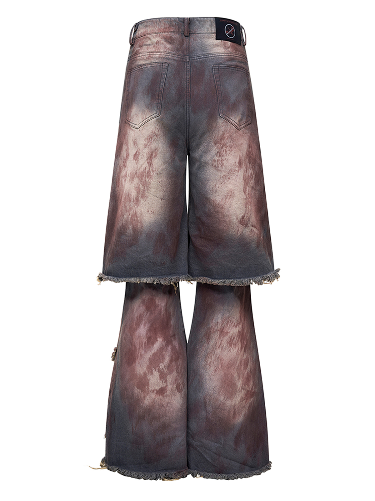 FAKE TWO-PIECE MUD WASH DENIM