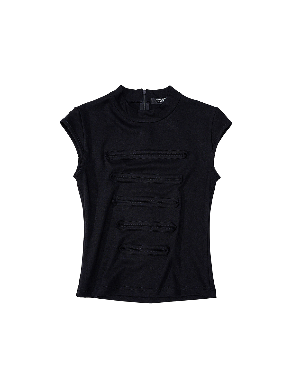 NAPOLEON MOCK NECK SLEEVELESS TOP