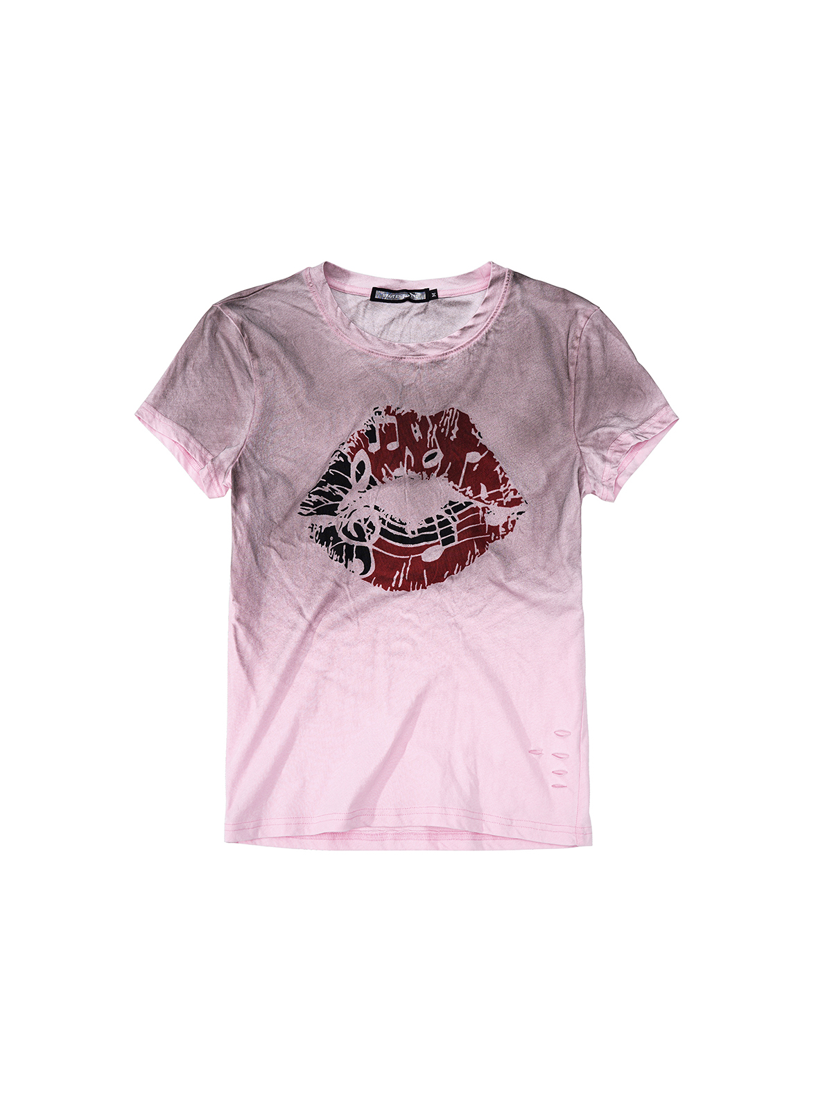 PINK MUSIC LIP WASHED TEE