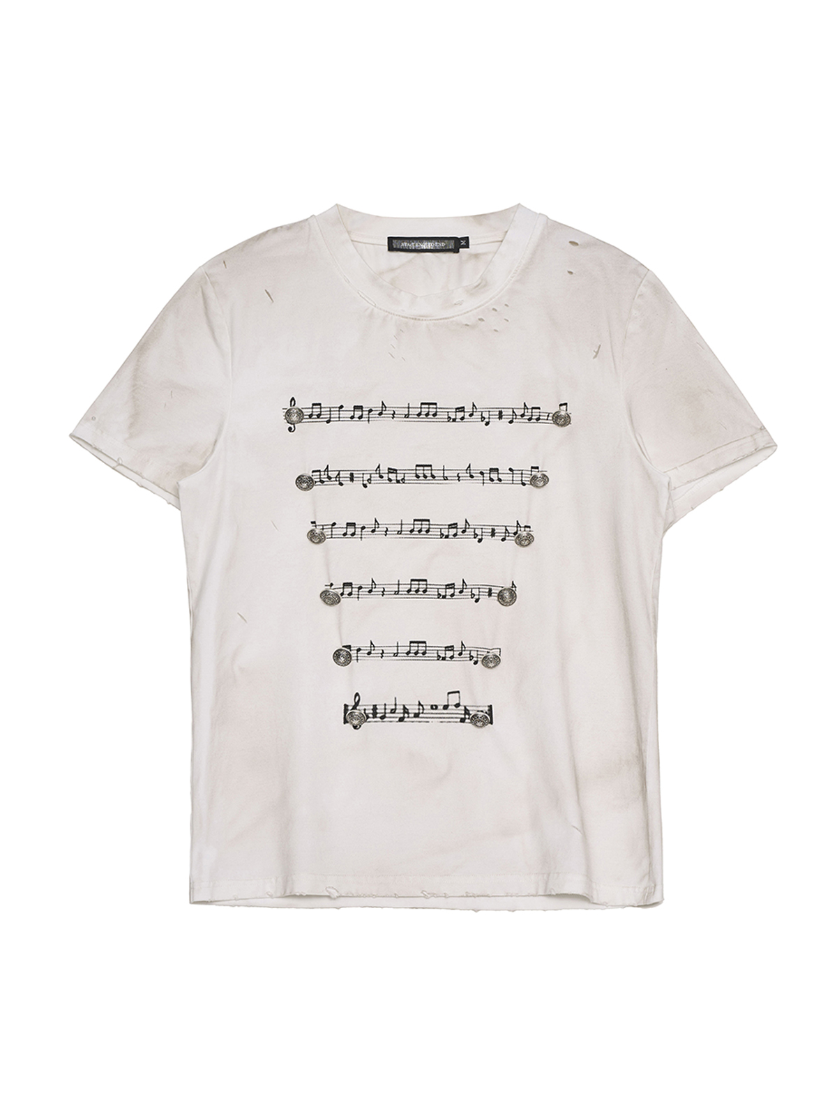 NAPOLEONIC MUSICAL NOTE BUTTONED TEE